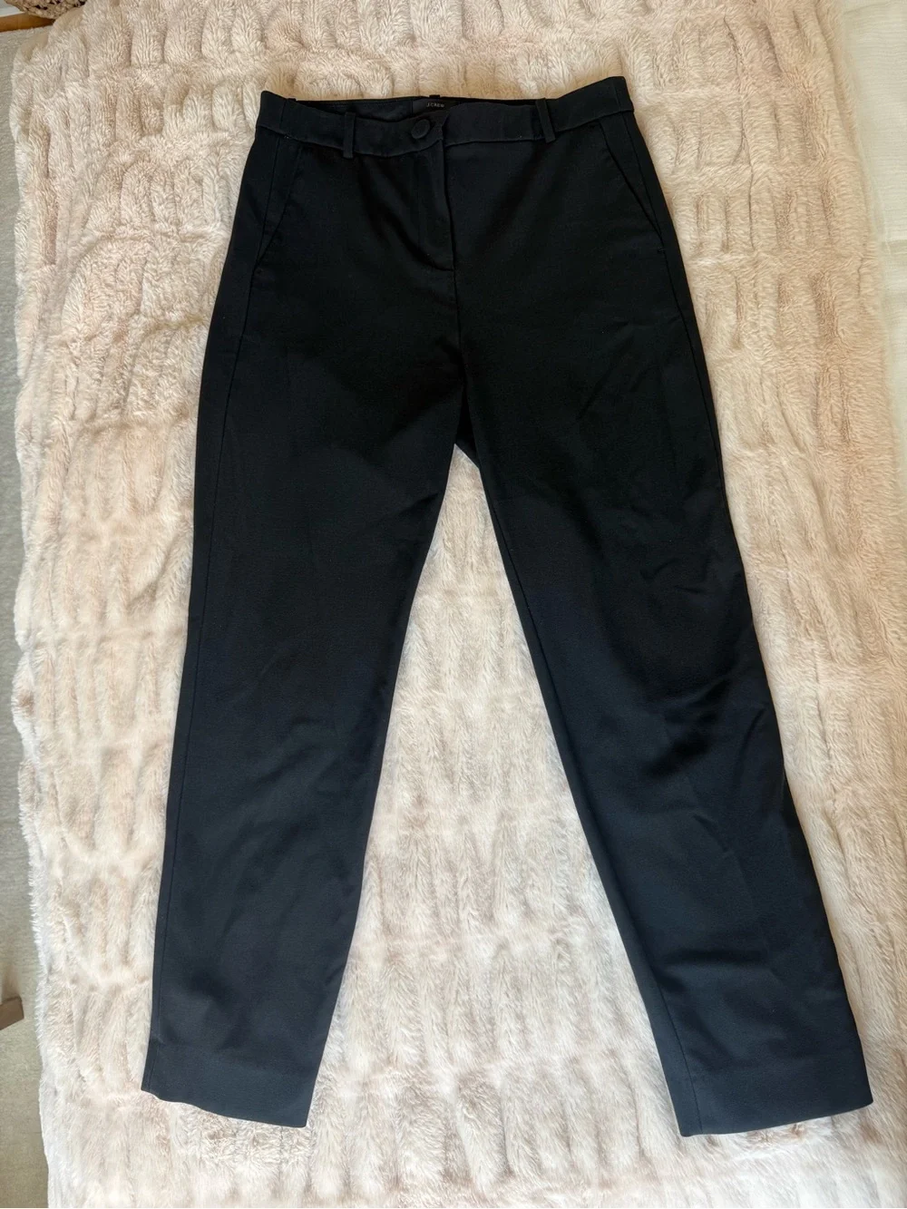 J. Crew Black High-Rise Cameron Straight-Leg Pants